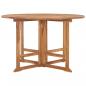 Preview: Garten-Esstisch Klappbar Ø110x75 cm Massivholz Teak