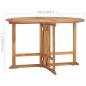 Preview: Garten-Esstisch Klappbar Ø110x75 cm Massivholz Teak