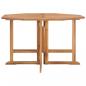 Preview: Garten-Esstisch Klappbar 110x110x75 cm Massivholz Teak