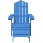 Preview: Adirondack-Gartenstuhl mit Fußteil HDPE Aquablau