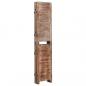 Preview: 6-tlg. Raumteiler Braun 210x165 cm Massivholz Paulownia