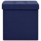 Preview: Hocker mit Stauraum 2 Stk. Blau Leinenoptik
