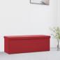 Preview: ARDEBO.de - Faltbare Sitzbank mit Stauraum Weinrot PVC