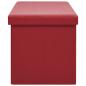 Preview: Faltbare Sitzbank mit Stauraum Weinrot PVC