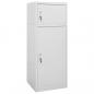 Preview: ARDEBO.de - Sattelschrank Hellgrau 53x53x140 cm Stahl   