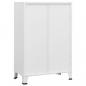 Preview: Lagerschrank Industrial Weiß 75x40x115 cm Metall