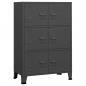 Preview: Lagerschrank Industrial Anthrazit 75x40x115 cm Metall