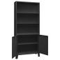 Preview: Bücherregal im Industrie-Stil Anthrazit 80x32x180 cm Stahl