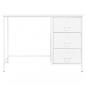 Preview: Schreibtisch Industrie-Stil mit Schubladen Weiß 105x52x75 cm