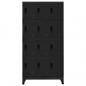 Preview: Schließfachschrank Schwarz 90x45x180 cm Stahl