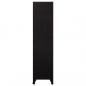 Preview: Schließfachschrank Schwarz 90x45x180 cm Stahl