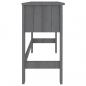 Preview: Schreibtisch HAMAR Dunkelgrau 110x40x75 cm Massivholz Kiefer