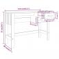 Preview: Schreibtisch HAMAR Dunkelgrau 110x40x75 cm Massivholz Kiefer