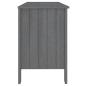 Preview: Schreibtisch HAMAR Dunkelgrau 113x50x75 cm Massivholz Kiefer