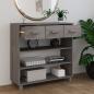Preview: Konsolentisch HAMAR Hellgrau 90x35x90 cm Massivholz Kiefer
