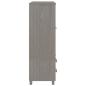 Preview: Kleiderschrank HAMAR Hellgrau 99x45x137 cm Massivholz Kiefer