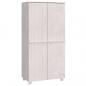 Preview: Kleiderschrank HAMAR Weiß 89x50x180 cm Massivholz Kiefer