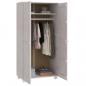 Preview: Kleiderschrank HAMAR Weiß 89x50x180 cm Massivholz Kiefer