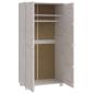 Preview: Kleiderschrank HAMAR Weiß 89x50x180 cm Massivholz Kiefer