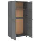 Preview: Kleiderschrank HAMAR Dunkelgrau 89x50x180 cm Massivholz Kiefer