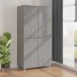 Preview: ARDEBO.de - Kleiderschrank HAMAR Hellgrau 89x50x180 cm Massivholz Kiefer