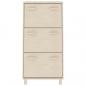 Preview: Schuhschrank HAMAR Honigbraun 59,5x35x117 cm Massivholz Kiefer