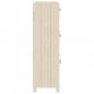 Preview: Schuhschrank HAMAR Honigbraun 59,5x35x117 cm Massivholz Kiefer