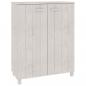 Preview: Schuhschrank HAMAR Weiß 85x40x108 cm Massivholz Kiefer