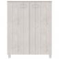 Preview: Schuhschrank HAMAR Weiß 85x40x108 cm Massivholz Kiefer