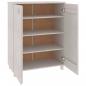 Preview: Schuhschrank HAMAR Weiß 85x40x108 cm Massivholz Kiefer