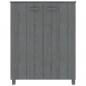 Preview: Schuhschrank HAMAR Dunkelgrau 85x40x108 cm Massivholz Kiefer