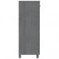 Preview: Schuhschrank HAMAR Dunkelgrau 85x40x108 cm Massivholz Kiefer
