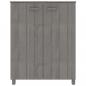 Preview: Schuhschrank HAMAR Hellgrau 85x40x108 cm Massivholz Kiefer
