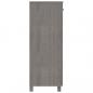 Preview: Schuhschrank HAMAR Hellgrau 85x40x108 cm Massivholz Kiefer