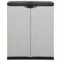 Preview: Garten-Lagerschrank mit 1 Boden Grau und Schwarz 68x40x85 cm