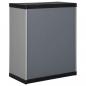 Preview: Garten-Lagerschrank mit 1 Boden Grau und Schwarz 68x40x85 cm