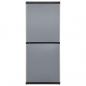 Preview: Garten-Lagerschrank mit 3 Böden Grau & Schwarz 68x40x168 cm