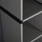 Preview: Garten-Lagerschrank mit 3 Böden Grau & Schwarz 68x40x168 cm
