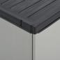Preview: Mülltonnenbox Grau und Schwarz 68x40x85 cm PP