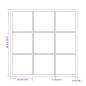 Preview: Wandspiegel Schwarz 60x60 cm Metall