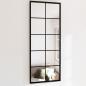 Preview: ARDEBO.de - Wandspiegel Schwarz 100x40 cm Metall