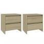 Preview: Nachttische 2 Stk. Sonoma-Eiche 45x34,5x44,5 cm Holzwerkstoff