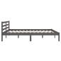 Preview: Massivholzbett Kiefer 160x200 cm Grau