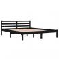 Preview: Massivholzbett Kiefer 160x200 cm Schwarz
