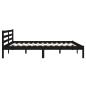 Preview: Massivholzbett Kiefer 160x200 cm Schwarz