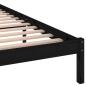 Preview: Massivholzbett Kiefer 160x200 cm Schwarz