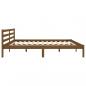 Preview: Massivholzbett Kiefer 200x200 cm Honigbraun