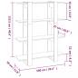 Preview: Bücherregal/Raumteiler Betongrau 100x30x123,5 cm
