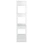 Preview: Bücherregal/Raumteiler Hochglanz-Weiß 80x30x123,5cm