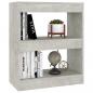 Preview: Bücherregal/Raumteiler Betongrau 60x30x72 cm